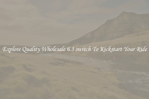 Explore Quality Wholesale 6.3 switch To Kickstart Your Ride