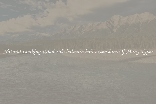 Natural Looking Wholesale balmain hair extensions Of Many Types