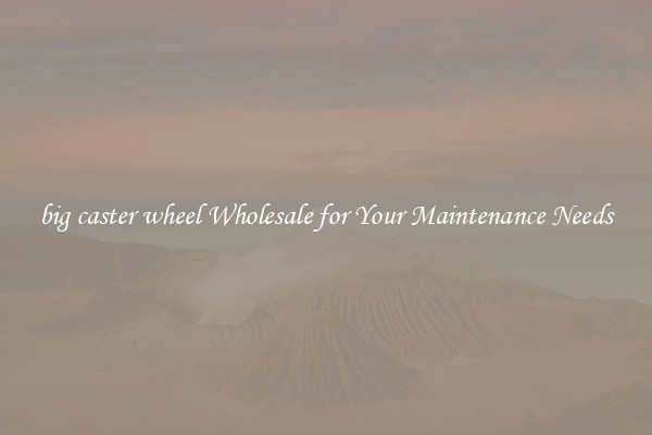 big caster wheel Wholesale for Your Maintenance Needs