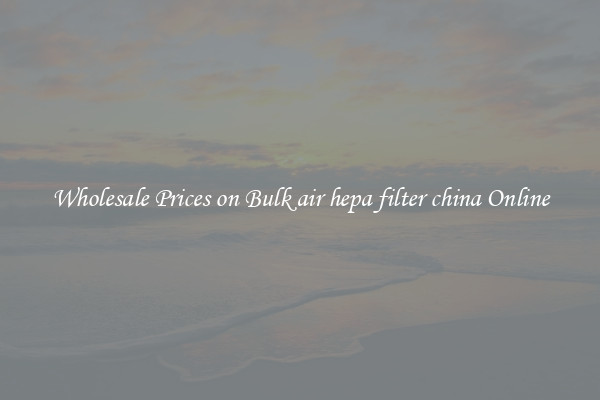 Wholesale Prices on Bulk air hepa filter china Online