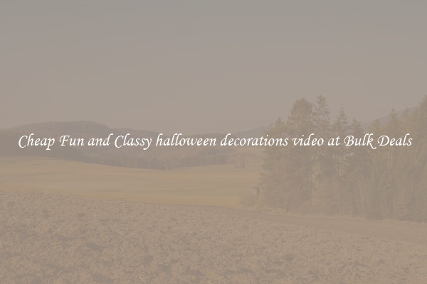 Cheap Fun and Classy halloween decorations video at Bulk Deals