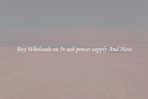 Buy Wholesale eu 5v usb power supply And More